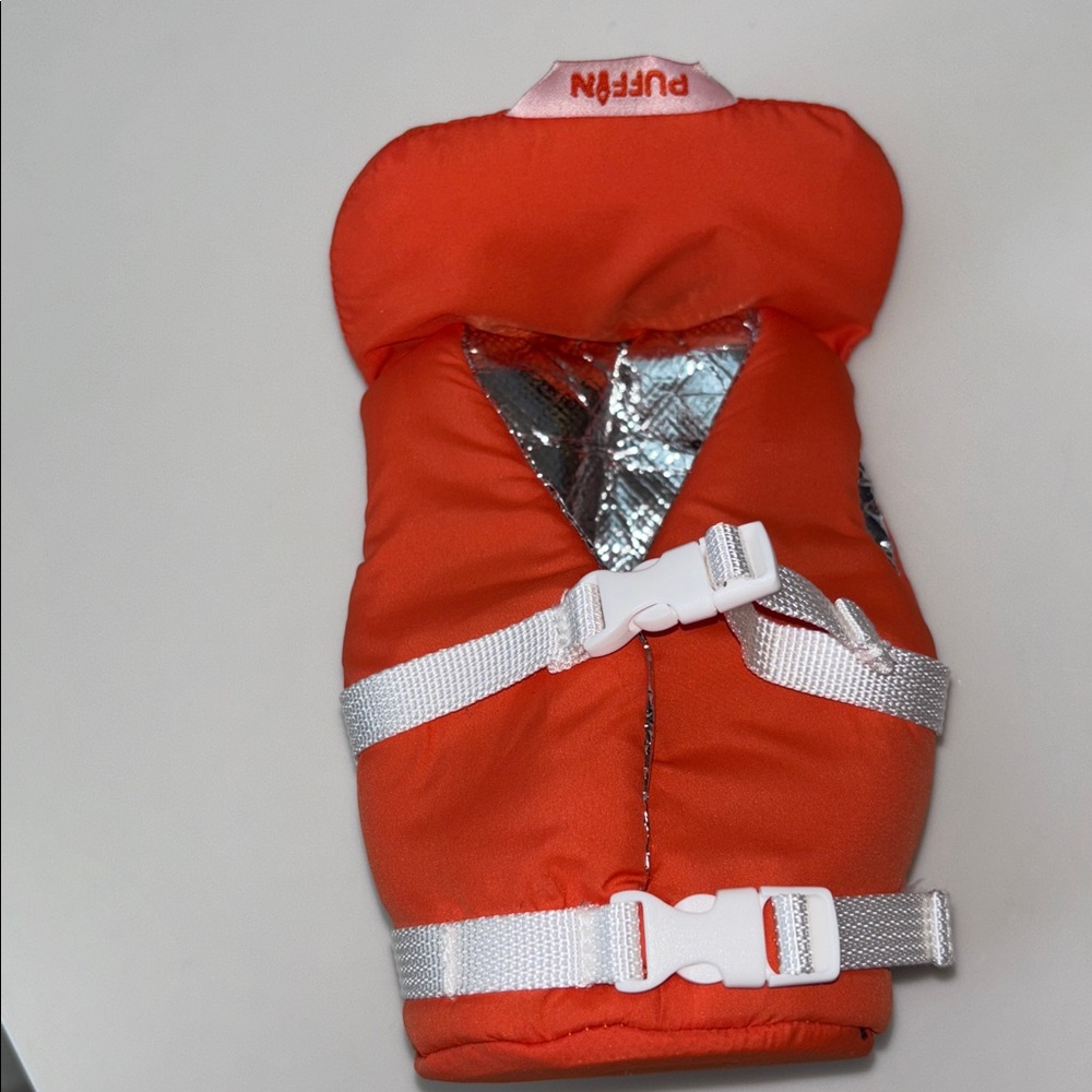 Puffin life vest preserver hoodie hoody koozie can insulated cover drinkwear